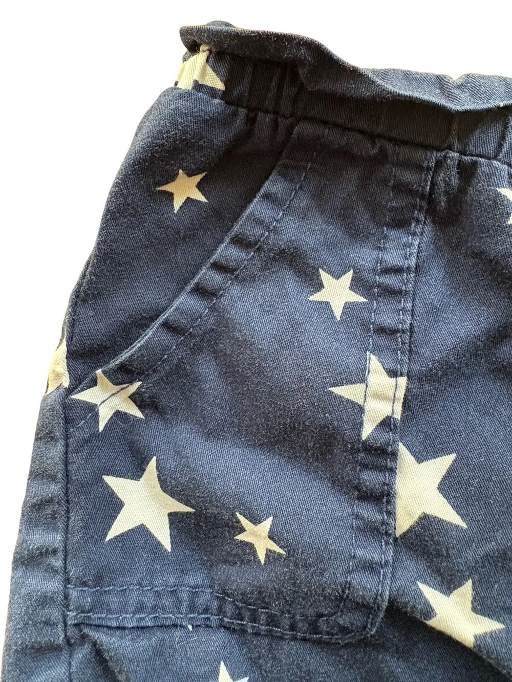 Kids 4T Carter’s Navy Star Print Ruffle Hem Shorts